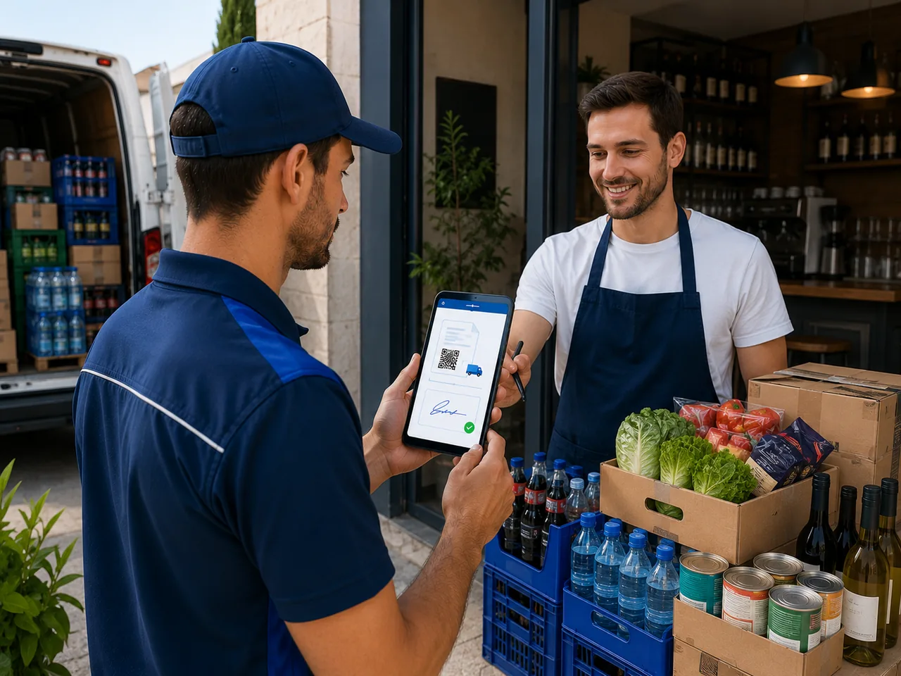 Reparto de alimentación con entrega digital