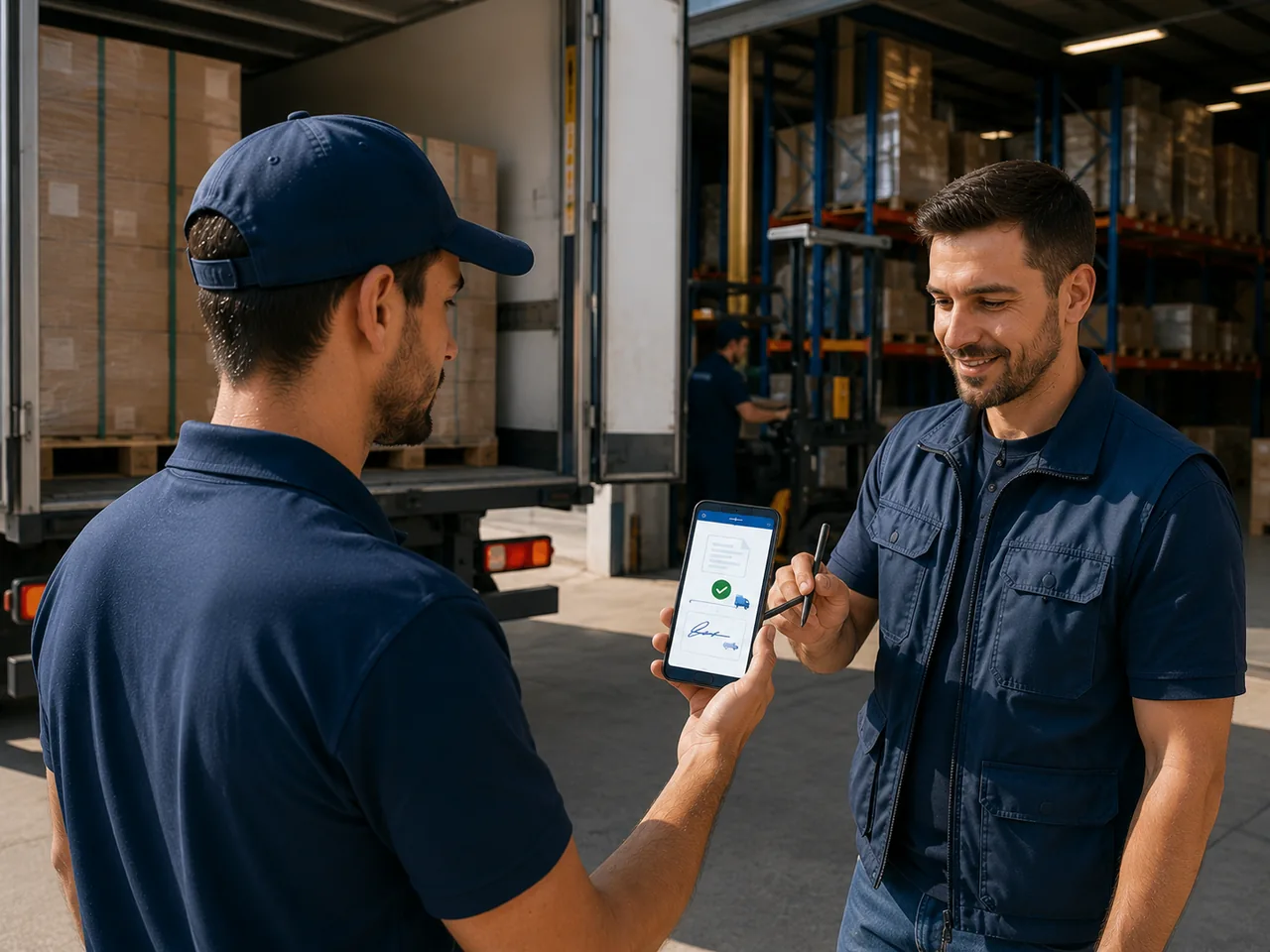 Reparto a cliente industrial con entrega digital firmada