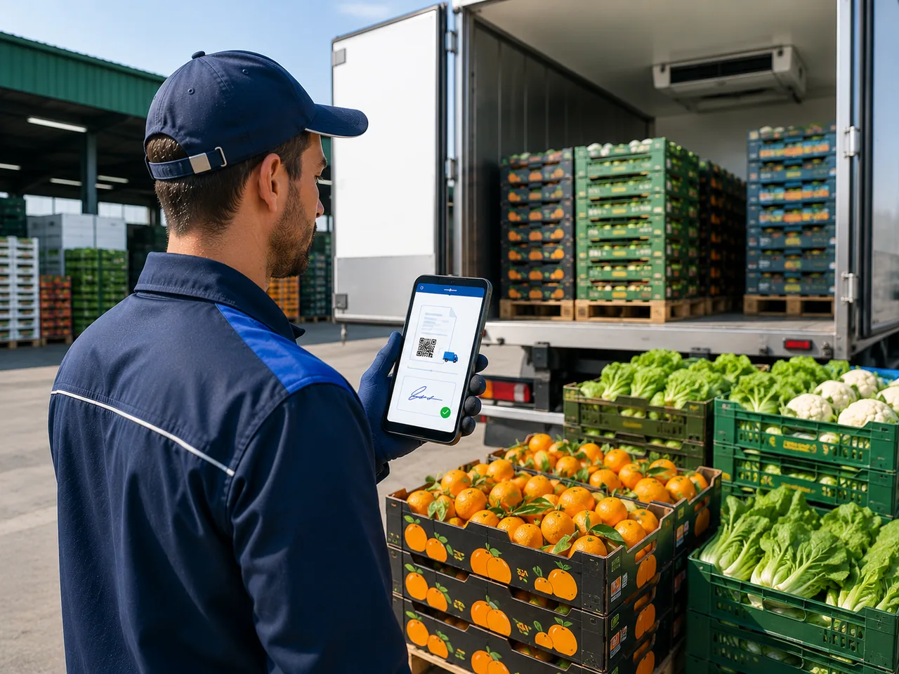 Carga de fruta y verdura con e-CMR